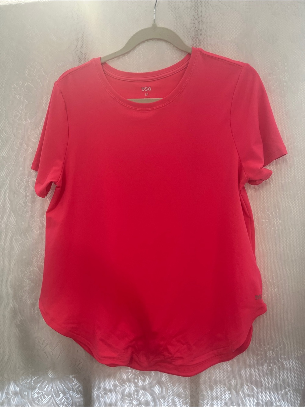 😻5 for$15😻DSG Women’s Coral-Pink Short Sleeve Active Tee M